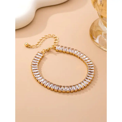 Baguette Crystal Tennis Bracelet