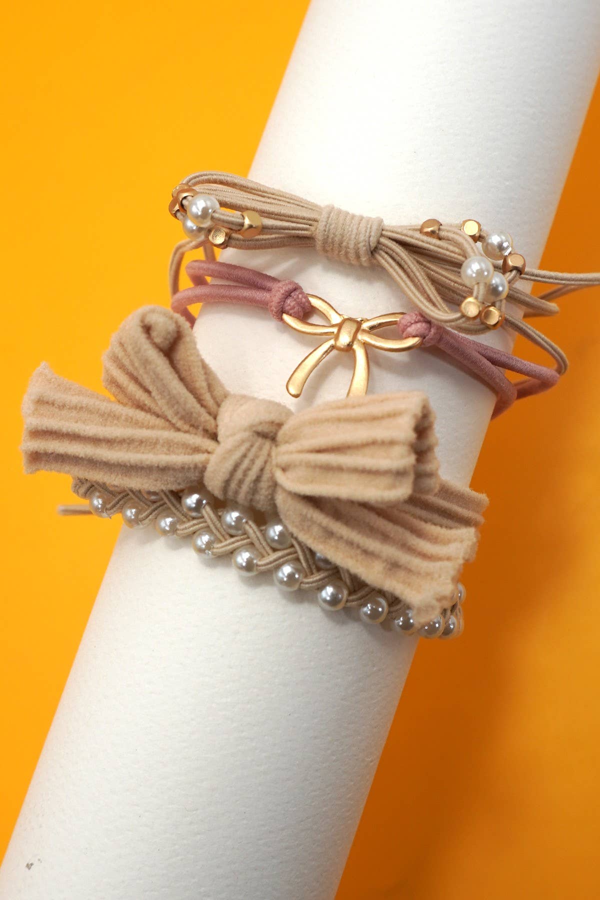 Bracelet Hair Ties - Ivory Set