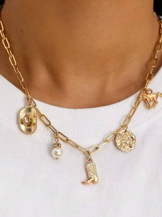 Western Charm Boot Necklace