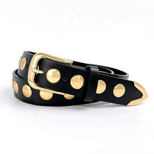 Studded Belt - Black/Gold