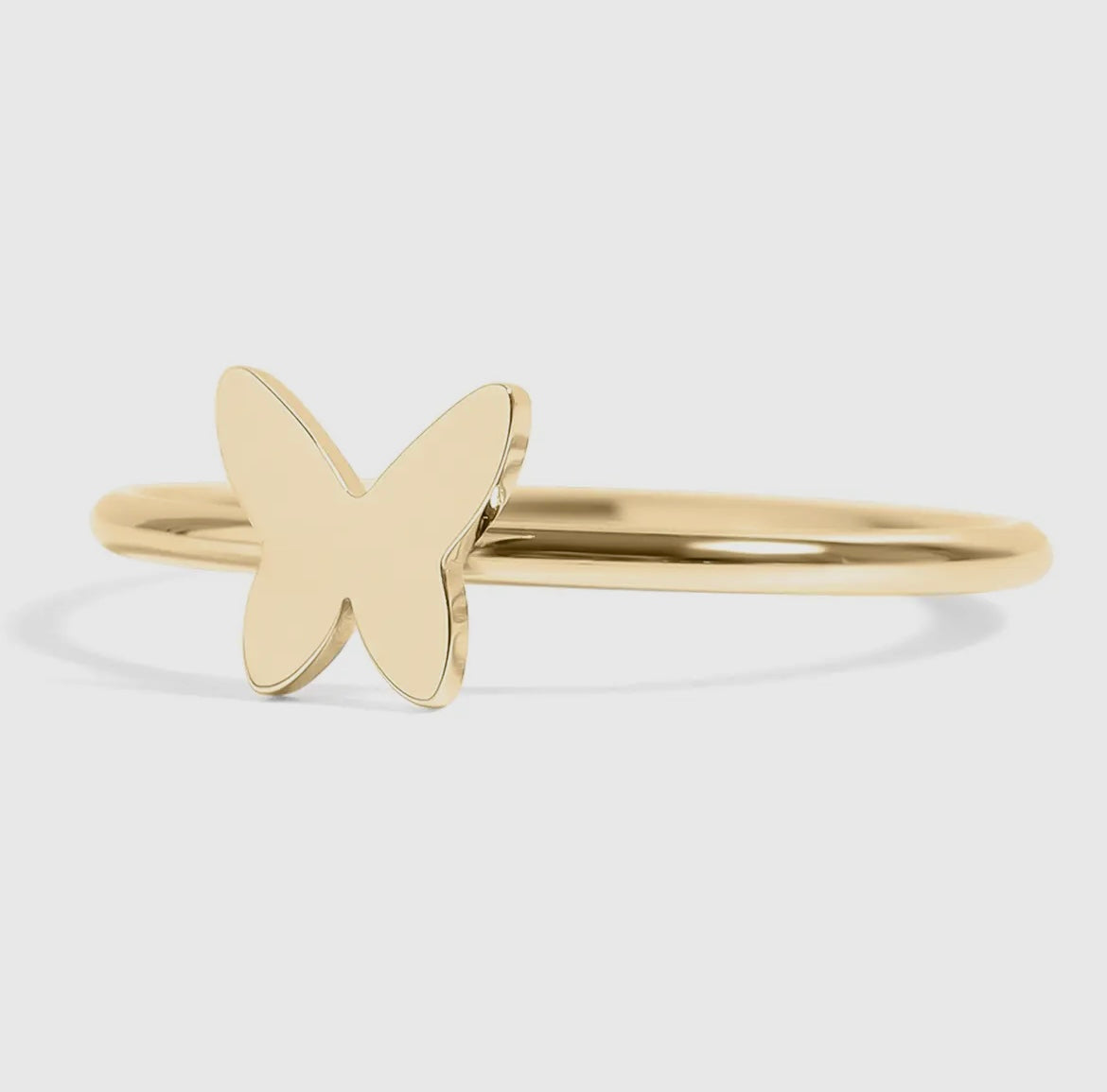 18K Gold Butterfly Ring