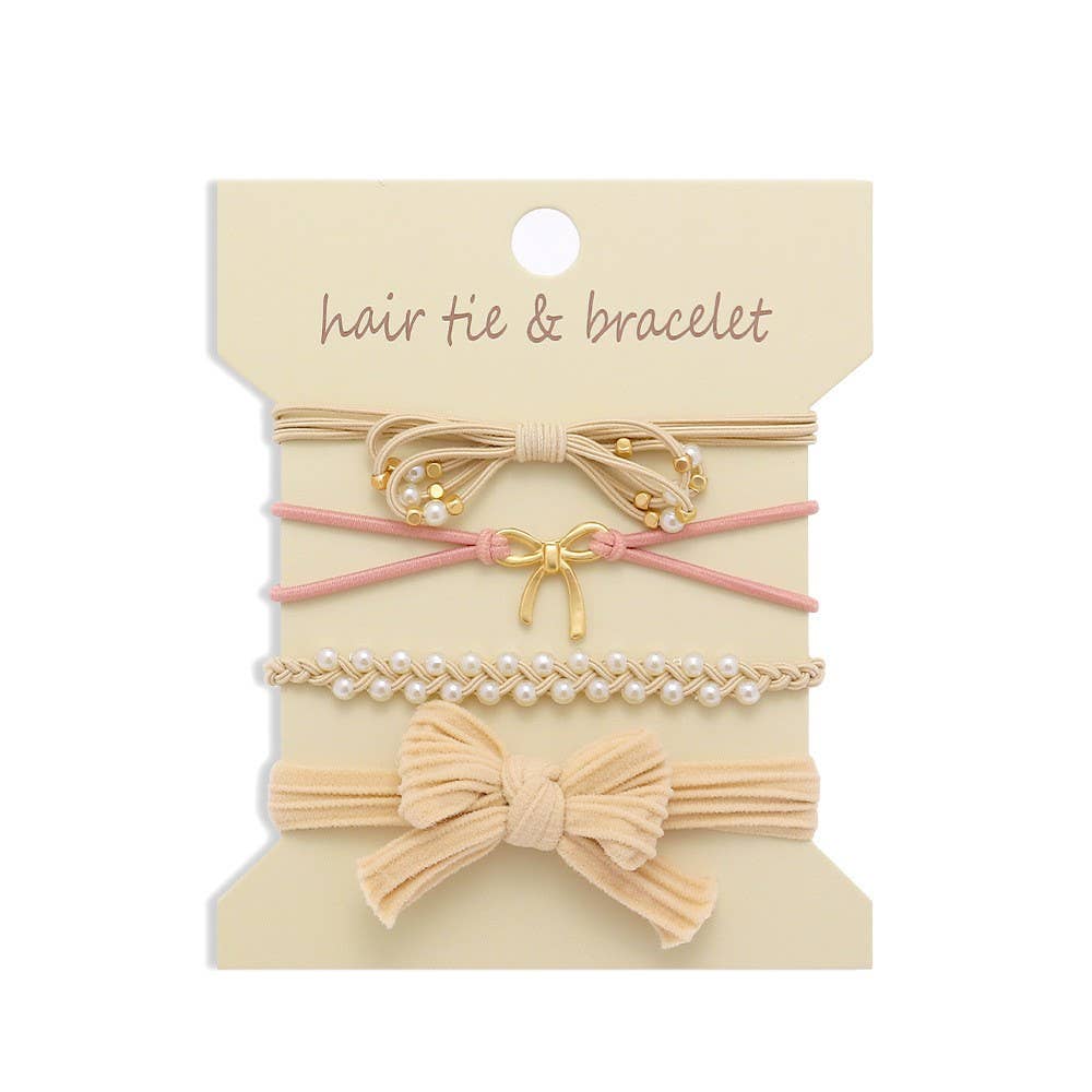 Bracelet Hair Ties - Ivory Set