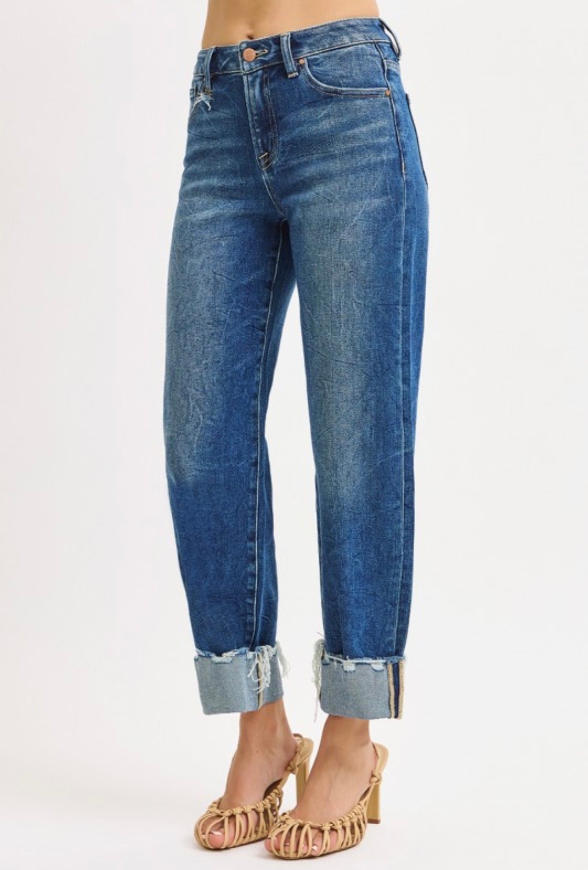 Kaylee Boyfriend Cuffed Jeans