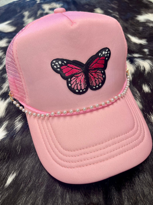 Butterfly Hat - Light Pink