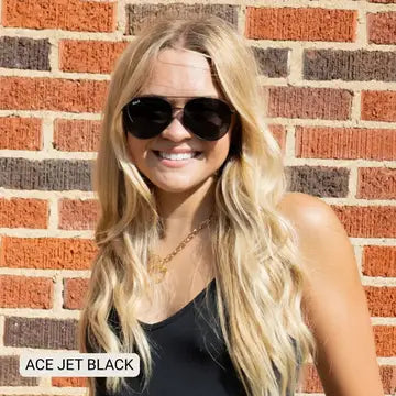 Ace - Unisex Aviator Sunglasses – Jet Black