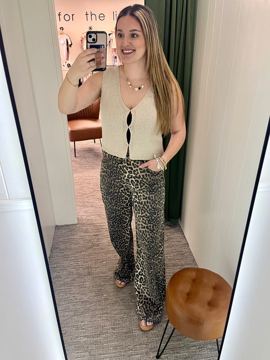 Hallie Sweater Vest - Taupe
