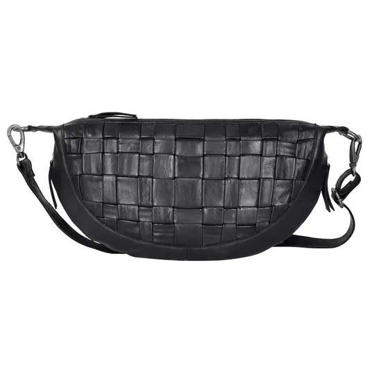 Colbie Handcrafted Leather Sling Bag - Black