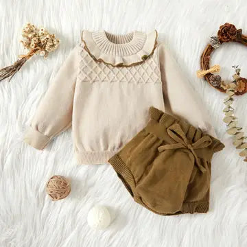 Knit Sweater & Shorts Set