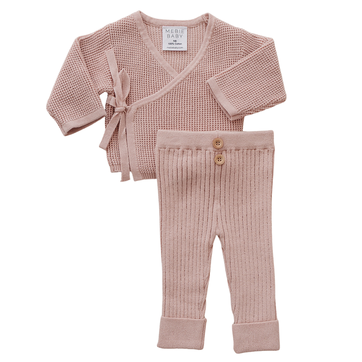 Blush Pink Knit Wrap Set