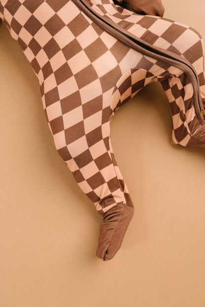 Espresso Checkered Bamboo Sleeper