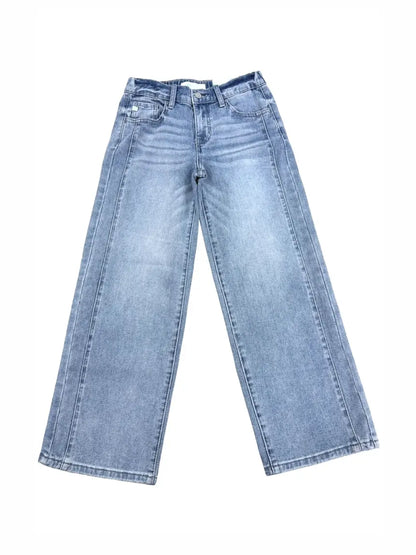 Youth Low Slung Wide Leg - Medium Light Wash