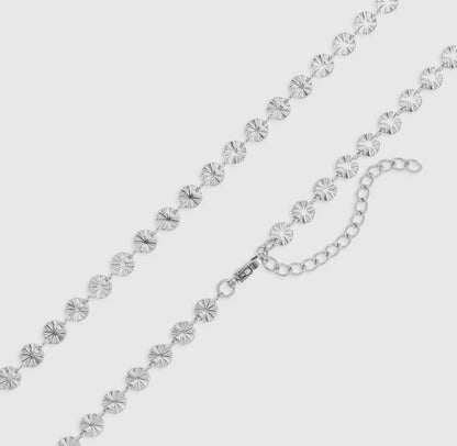 Sunburst Chain Necklace - Stainless Steel