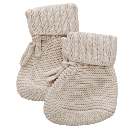 Oatmeal Knit Booties