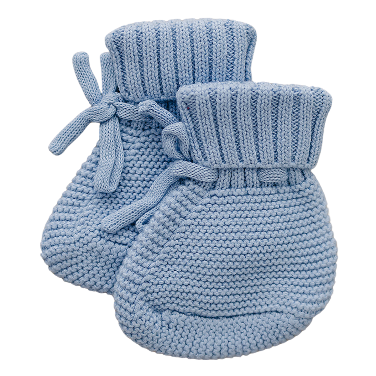 French Blue Knit Booties