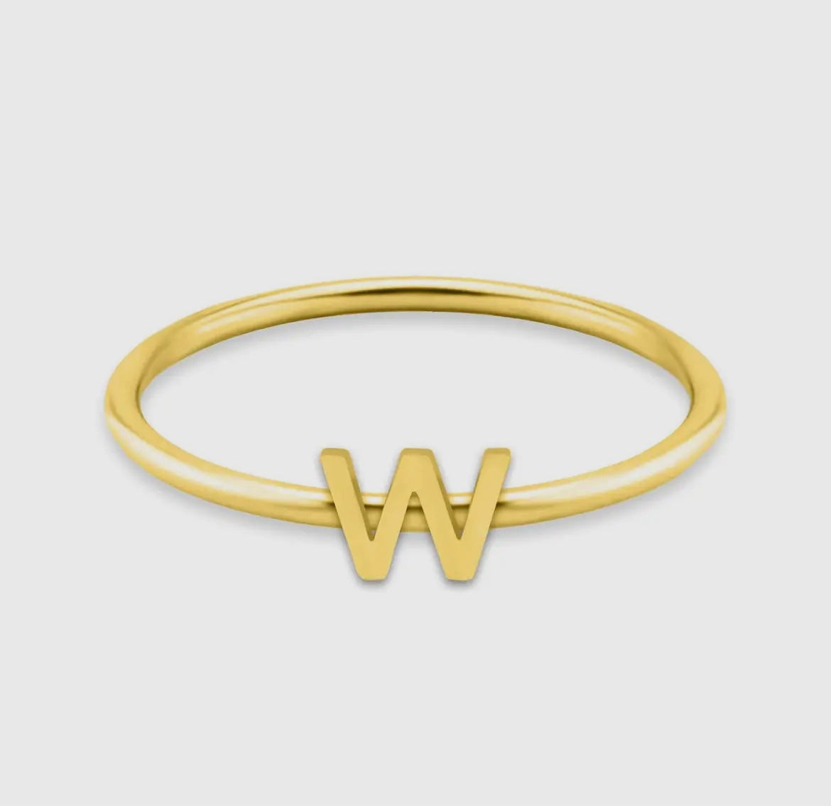 18K Gold Initial Rings