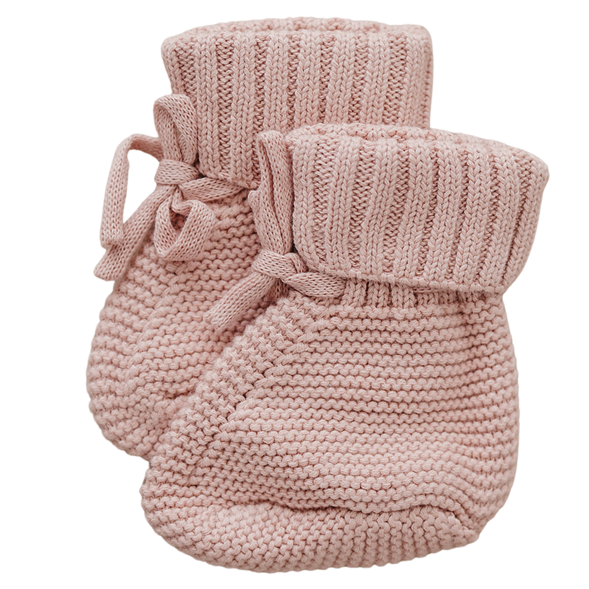 Blush Pink Knit Booties