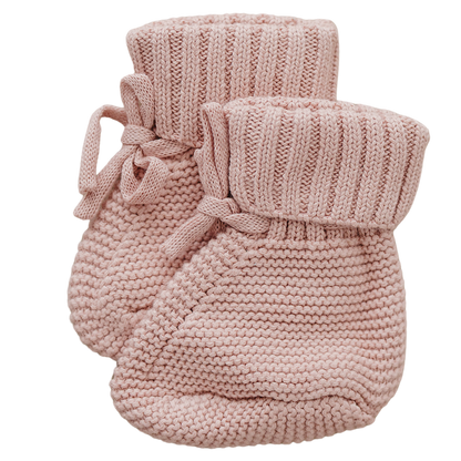 Blush Pink Knit Booties