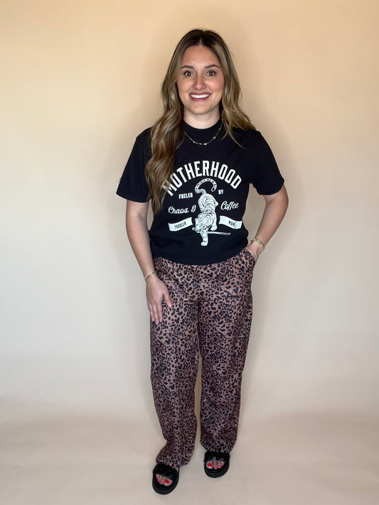 Caffeine & Chaos Graphic Tee - Black