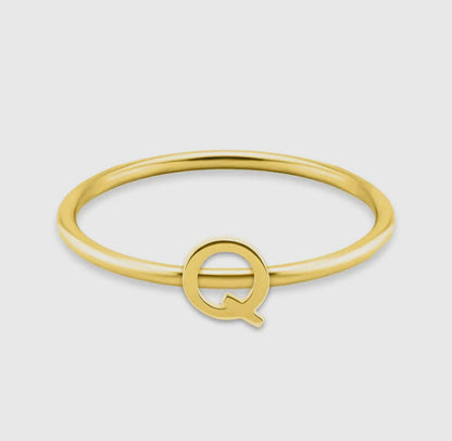 18K Gold Initial Rings