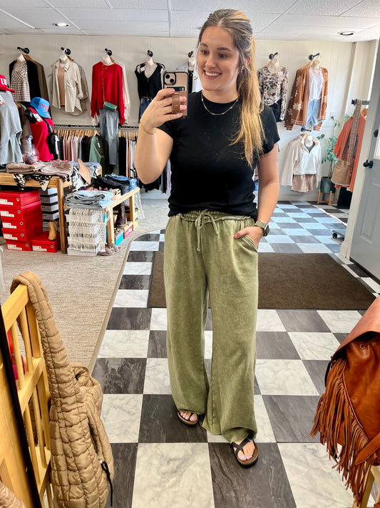 Lanae Sweats - Olive Green