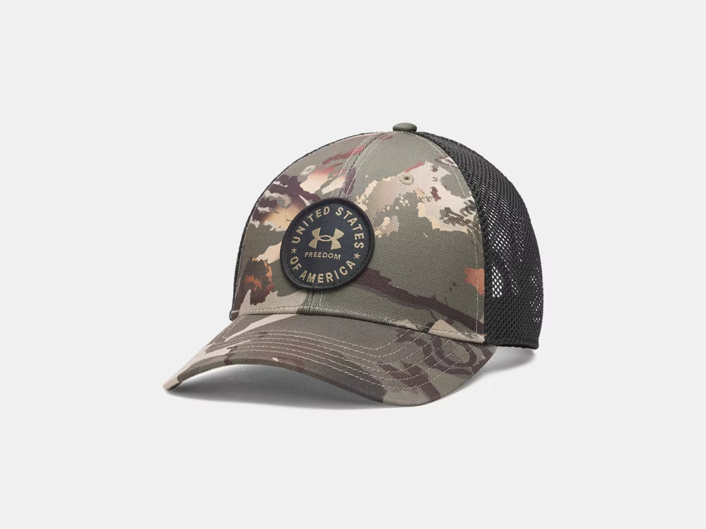 UA Freedom Mid Men's Trucker Hat - Barren Camo