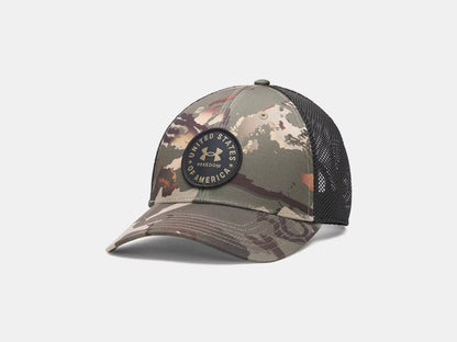 UA Freedom Mid Men's Trucker Hat - Barren Camo