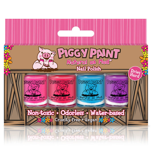 4 Polish Box Set Non-Toxic Kids Nail Polish