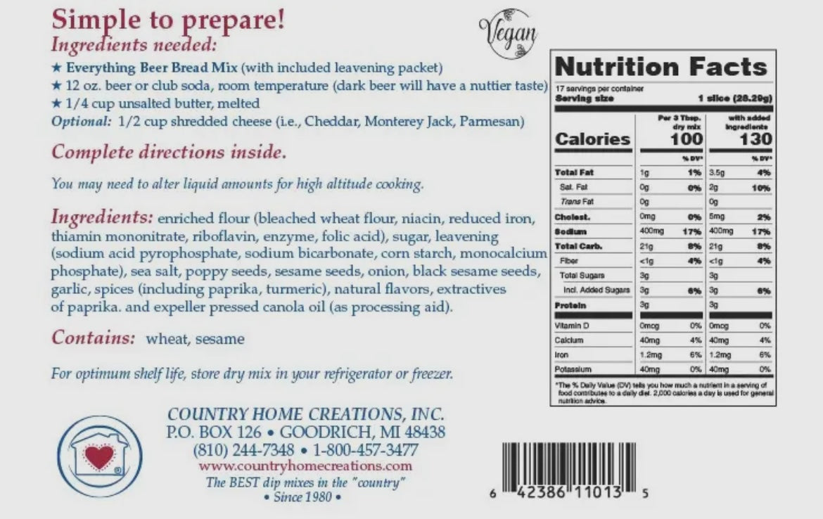Everything Beer Bread Mix