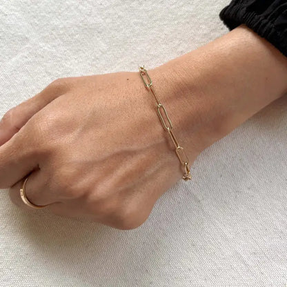 Classic Paperclip Bracelet - 18k Gold Filled