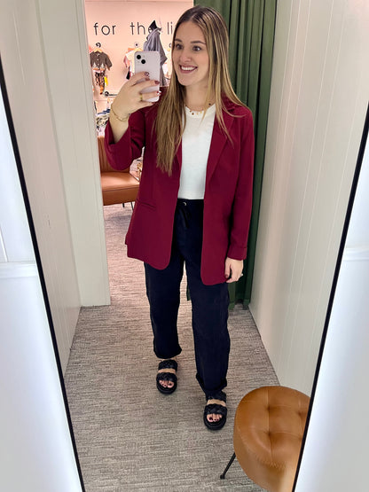 Eloise Blazer - Burgundy
