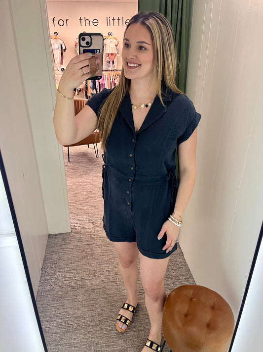 Gianna Romper - Gray