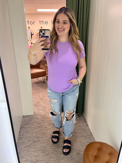 Regan Basic Tee - Lavender