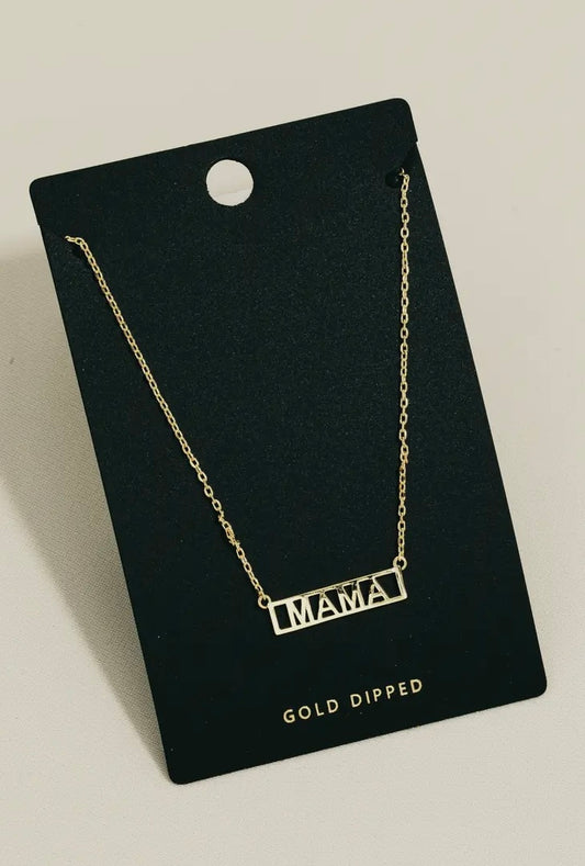 Mama Logo Necklace - Gold