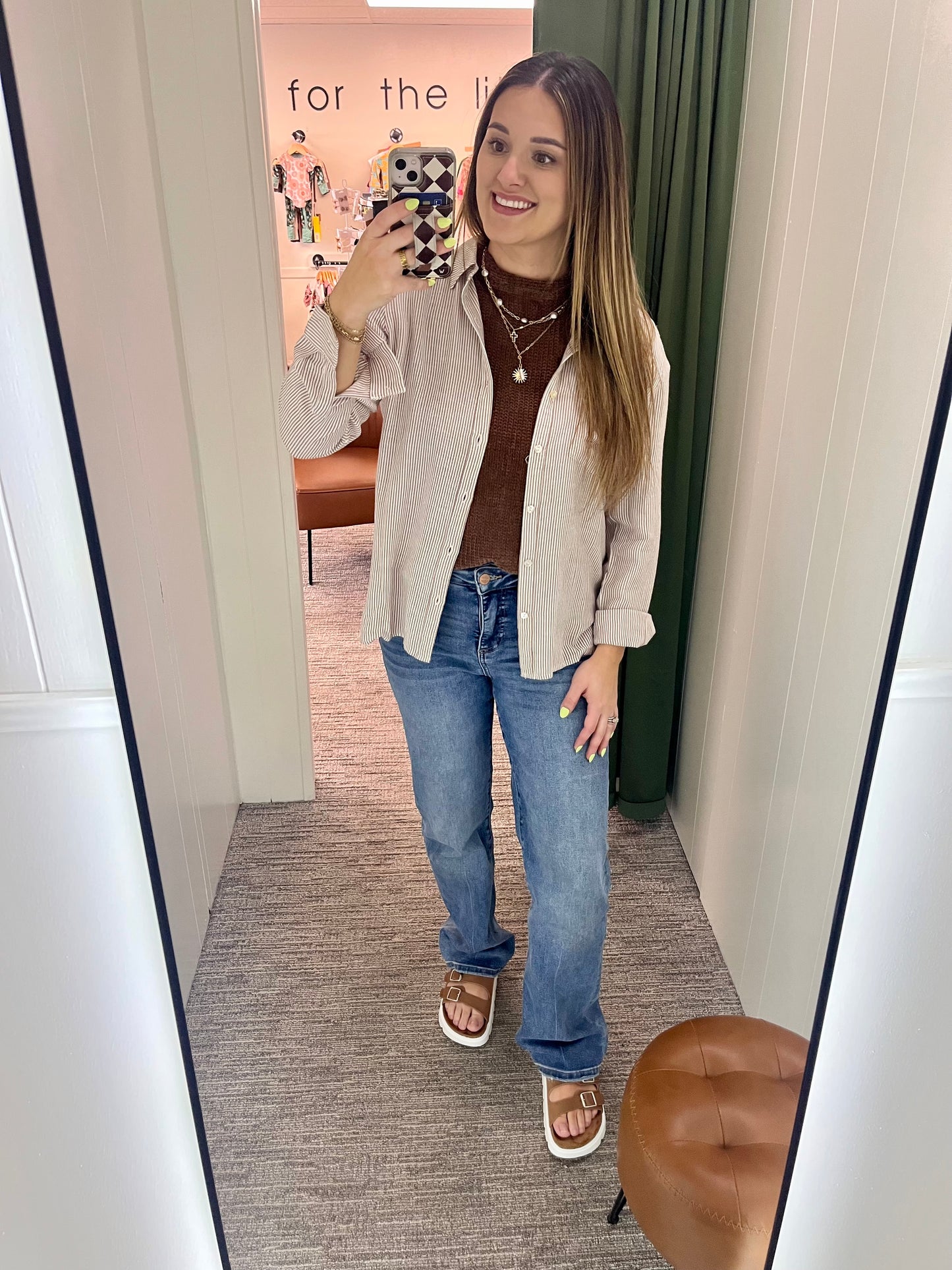 Maren Linen Button Up - Mocha