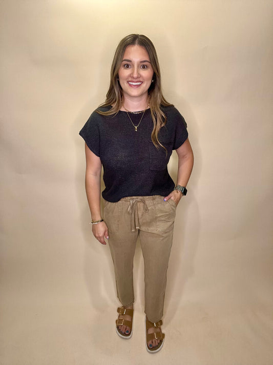 Cami Tapered Pants - Camel