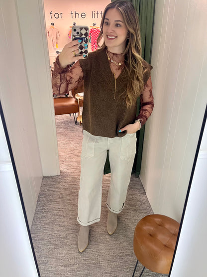 Nola Lace Long Sleeve - Brown