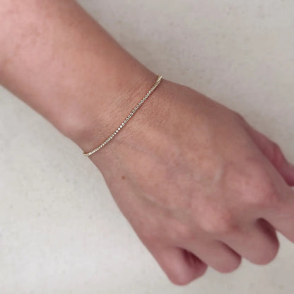 CZ Tennis Bracelet - 18k Gold