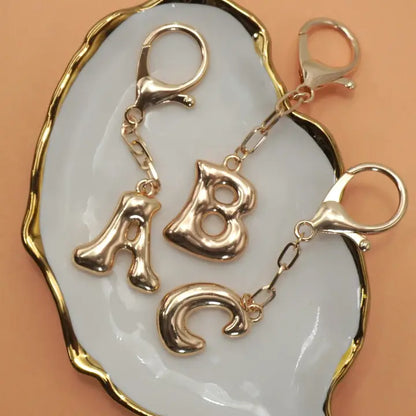 Bubble Letter Bag Charm