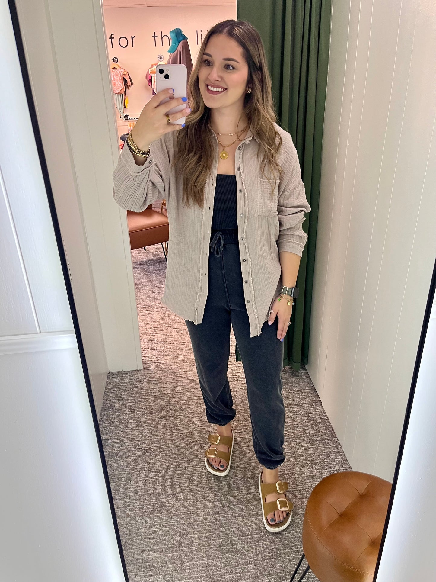 Tillie Button Up - Ash Mocha