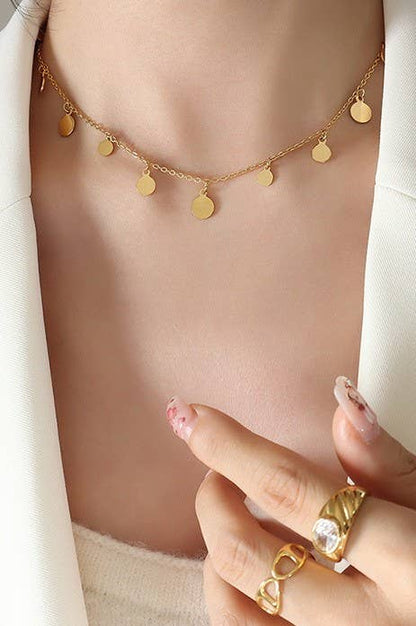 Dangling Discs Necklace
