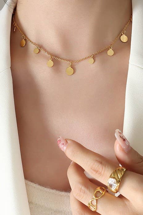 Dangling Discs Necklace