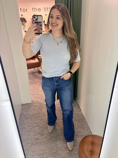 Lyla Short Sleeve - Baby Blue