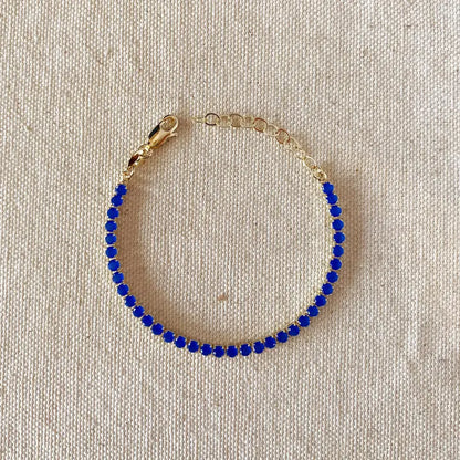 Cubic Zirconia Bracelet - 18k Gold