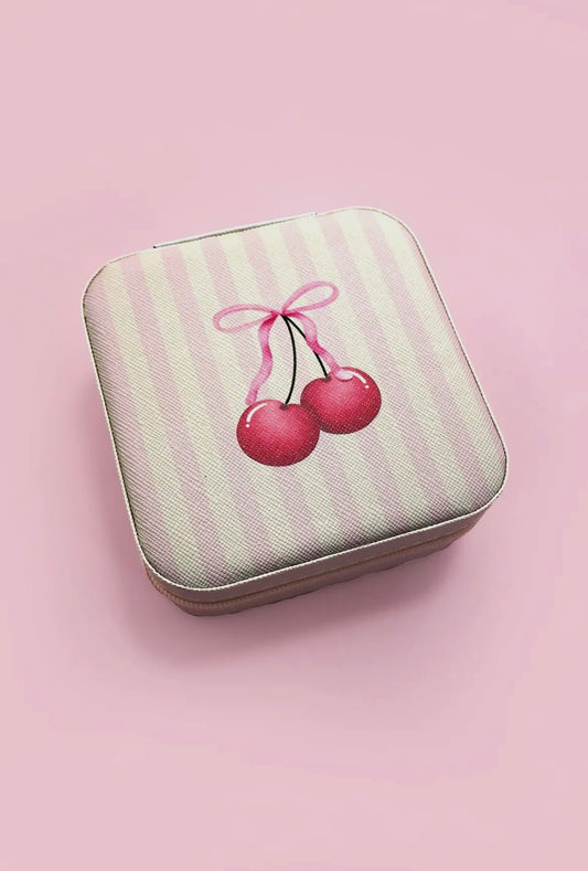 Jewelry Travel Case - Cherry Bow