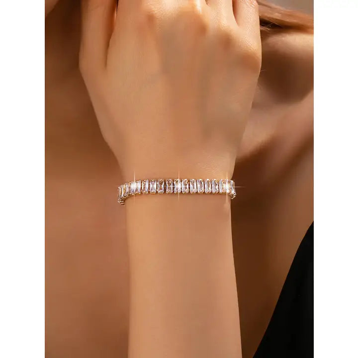 Baguette Crystal Tennis Bracelet