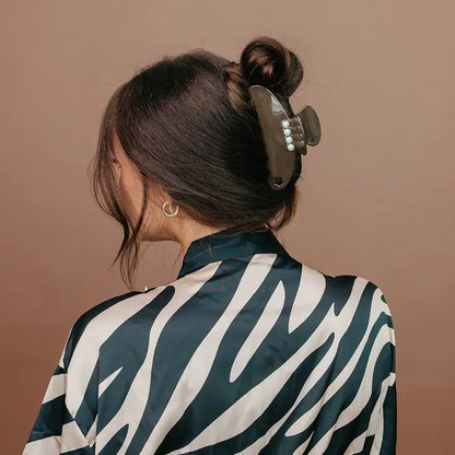 House of Her Brown Acetate Claw - Oversized