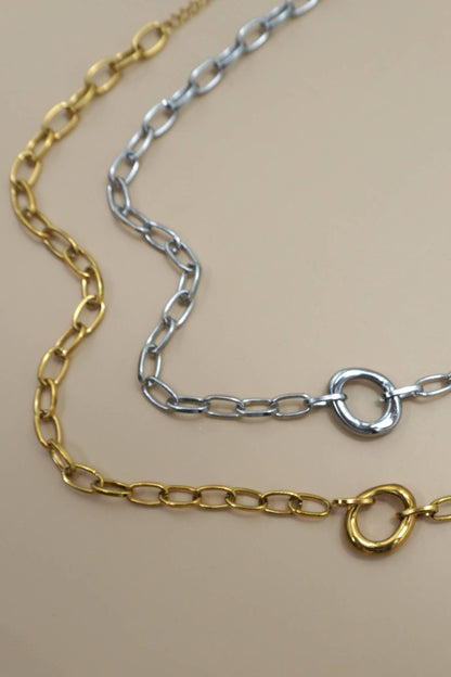 Oval Necklace - Silver