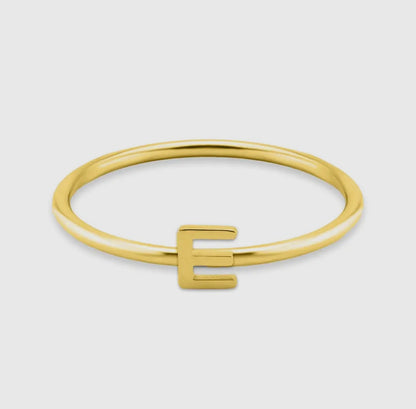 18K Gold Initial Rings
