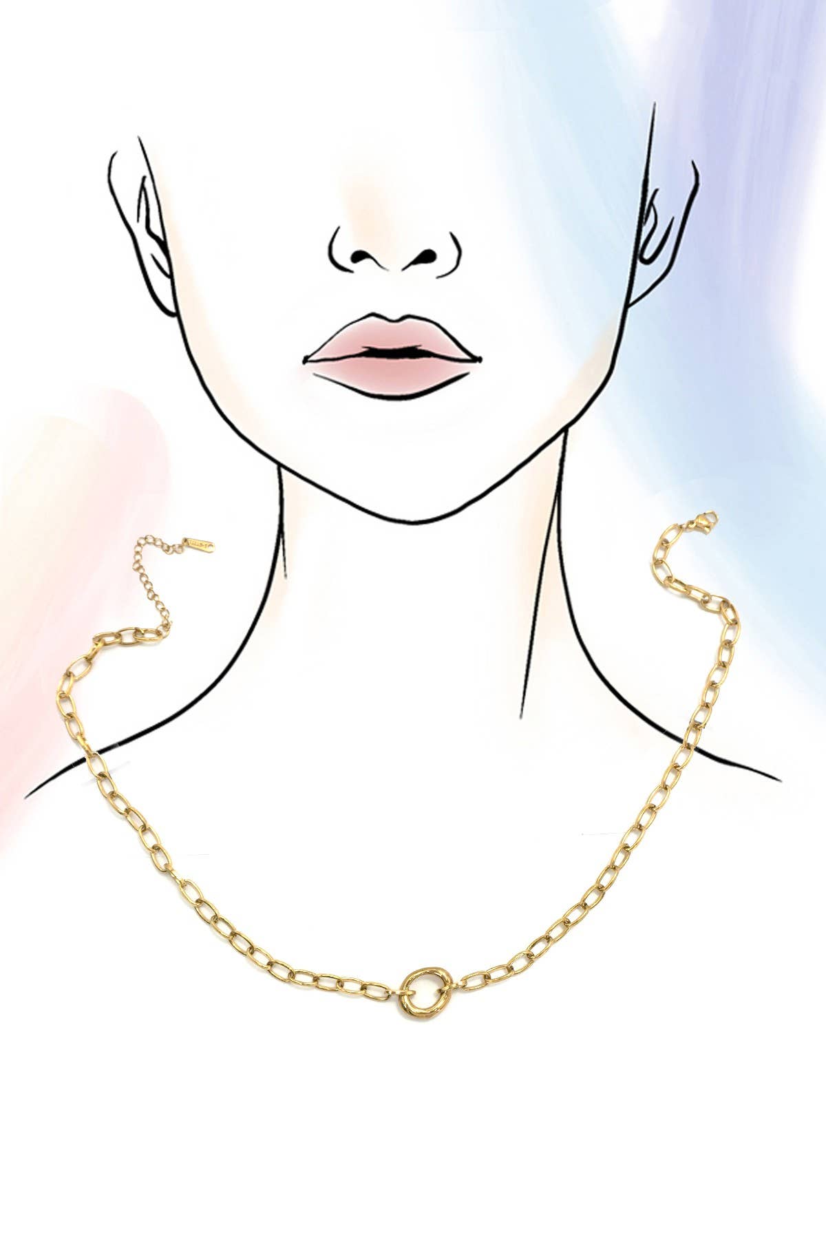 Oval Necklace - Silver