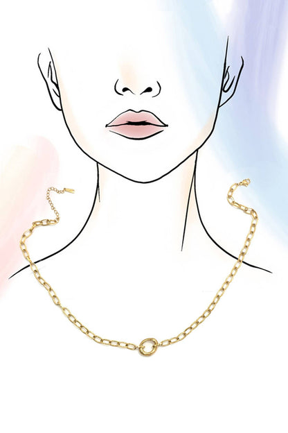 Oval Necklace - Silver
